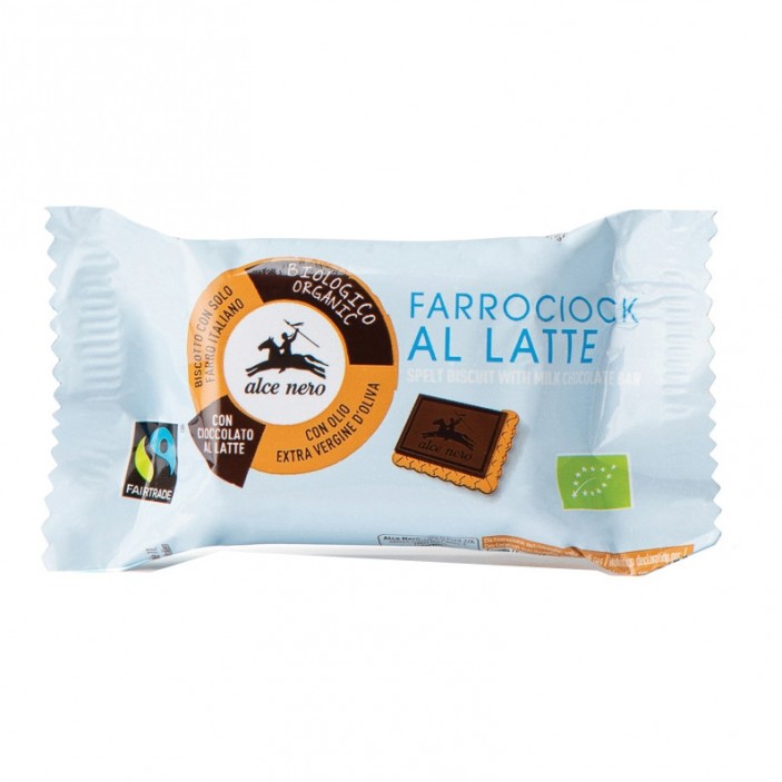 biscotto di farro e cioccolato al latte bio fairtrade 28 g